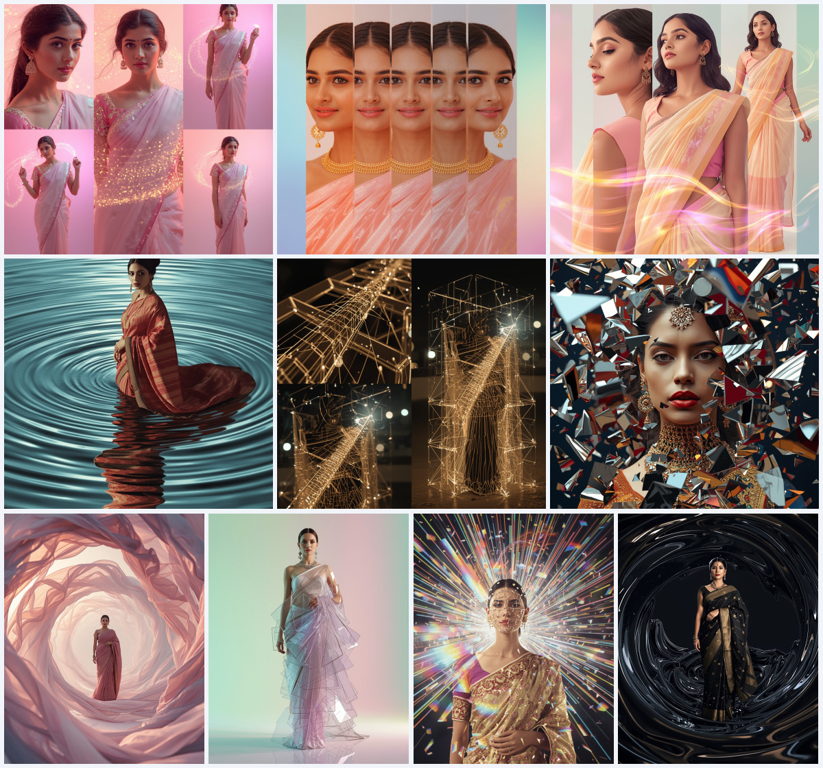 10+ Balanced Tone Saree AI Prompts to Create Natural Looking Ethnic Photos with Perfect Lighting - Main Thumbnail