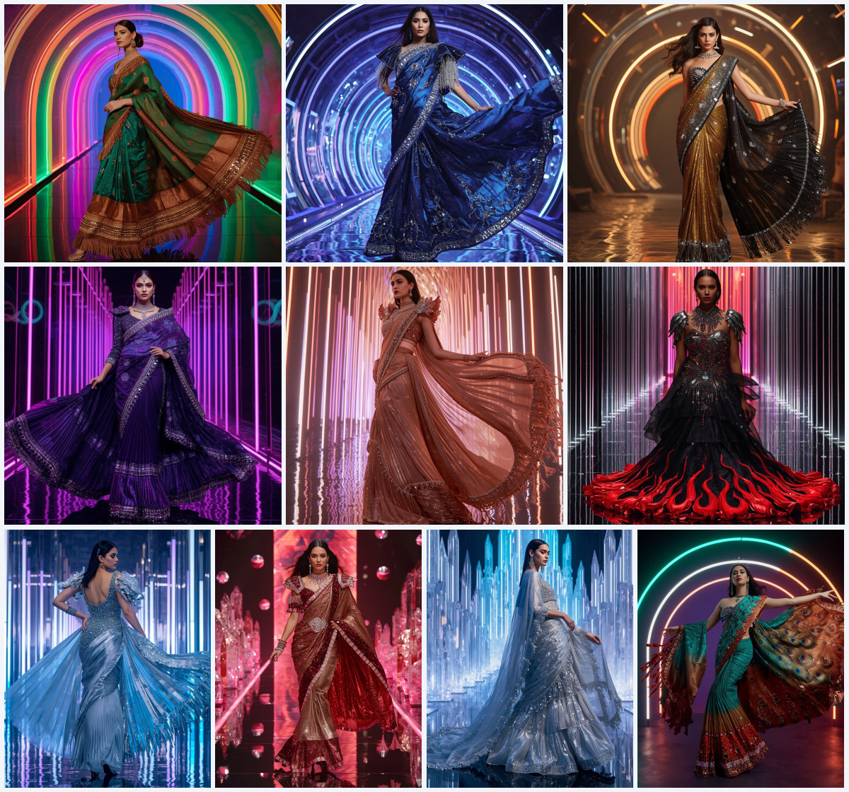 10+ Embroidered Net Fancy Saree AI Prompts for Striking Pop-Culture Visuals using Gemini, Grok, and ChatGPT - Main Thumbnail