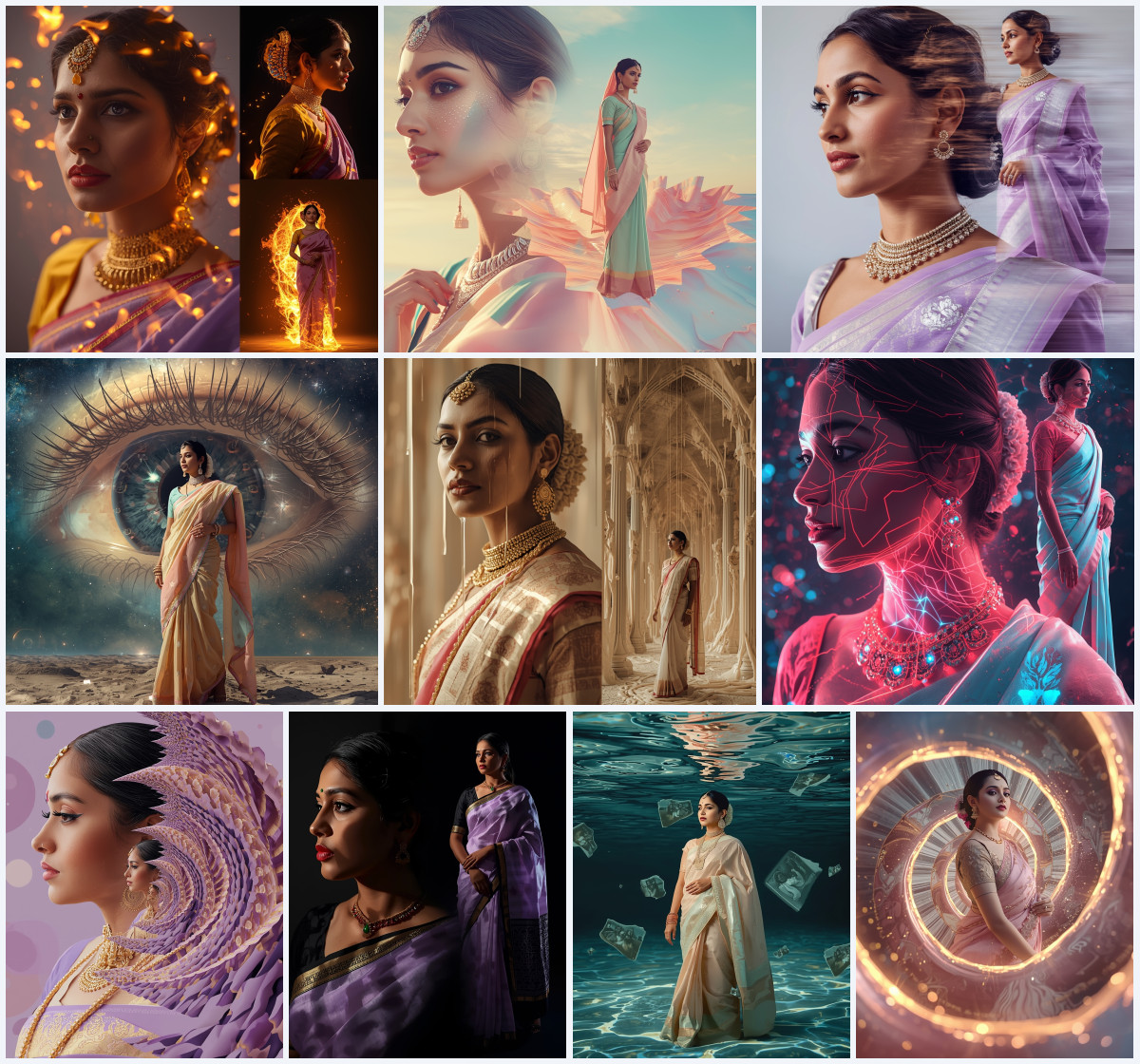 10+ Gemini Saree AI Prompt Text to Image to Create Realistic and High Quality Ethnic Visuals - Main Thumbnail