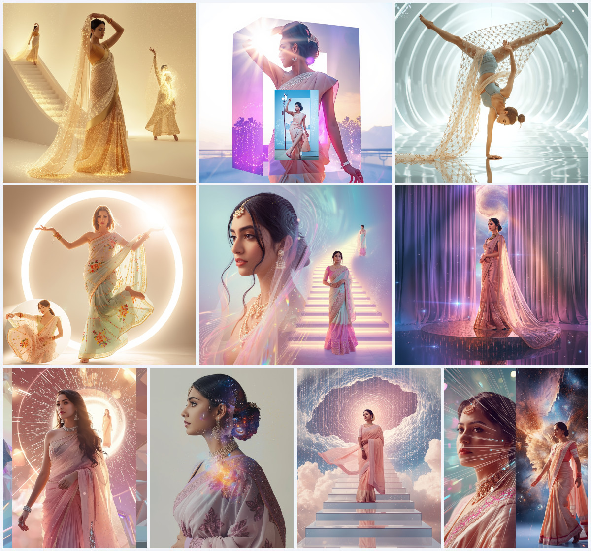 10+ Modern Classic Saree AI Prompts to Blend Traditional Elegance with Contemporary Style - Main Thumbnail