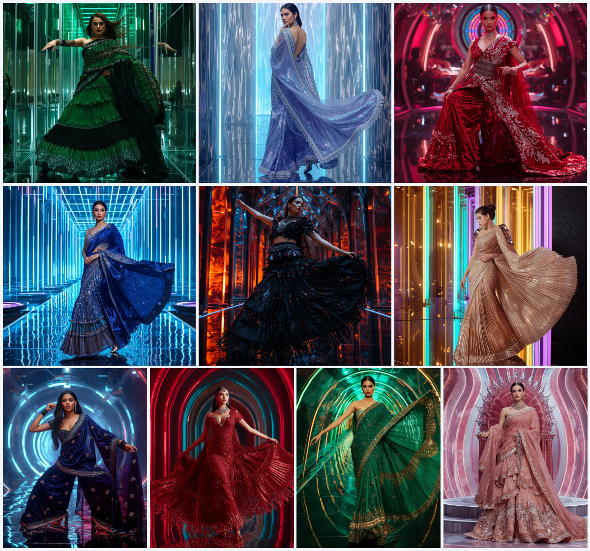 10+ Ombre Liquid Bronze Silk Fancy Saree AI Prompts for Heritage Grace via Gemini and ChatGPT - Main Thumbnail