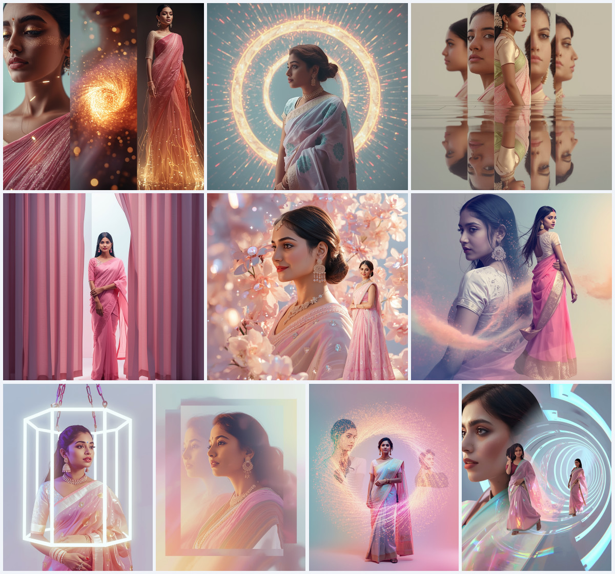 10+ Trendy Saree AI Prompts to Create Bold and Stylish Ethnic Looks with Influencer Vibes