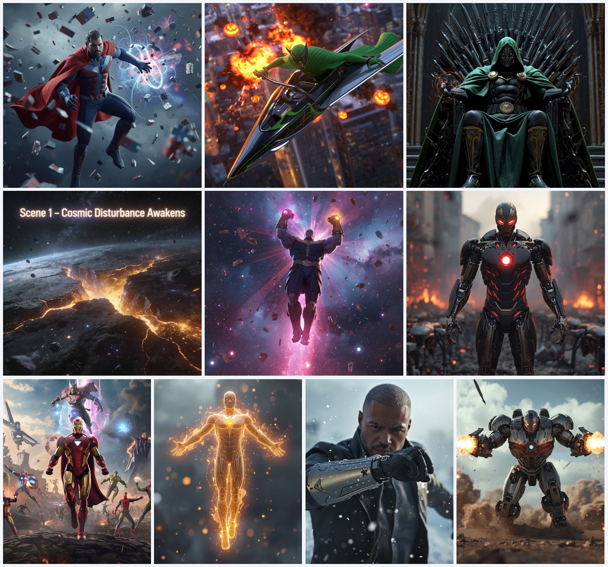 10 Next-Level Avengers AI Prompts for Ultra Realistic 3D Cinematic Artwork