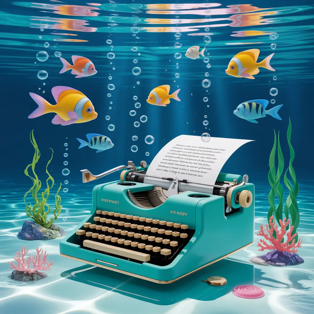 Creative AI Art Prompts Underwater Typewriter Story Machine | Prompt Gemini