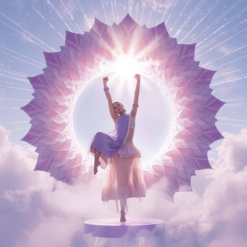 Fancy Festival Saree Shape-Memory Origami Lotus Net | Modern Saree Ai Prompt