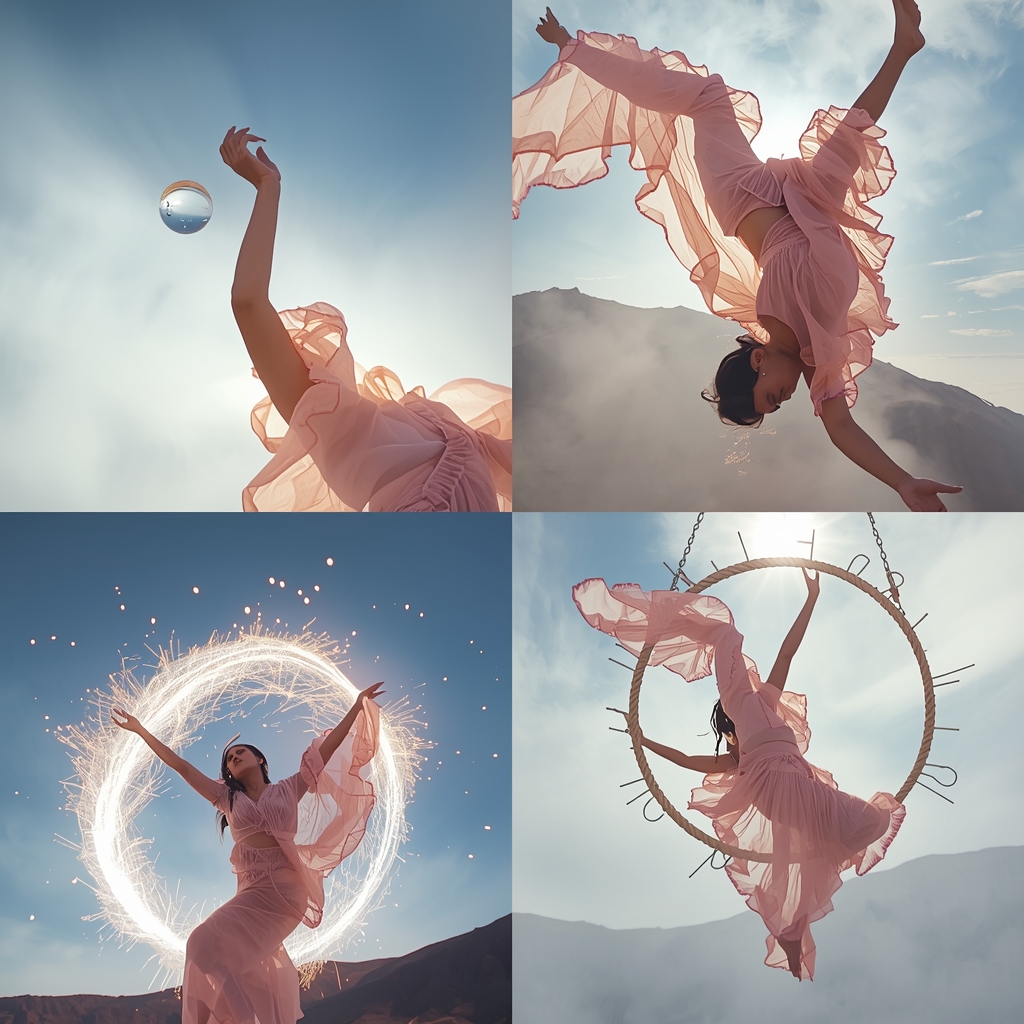 Festival Fancy Saree Magnetic-Repulsion Floating Organza | Saree Prompt For Gemini Ai