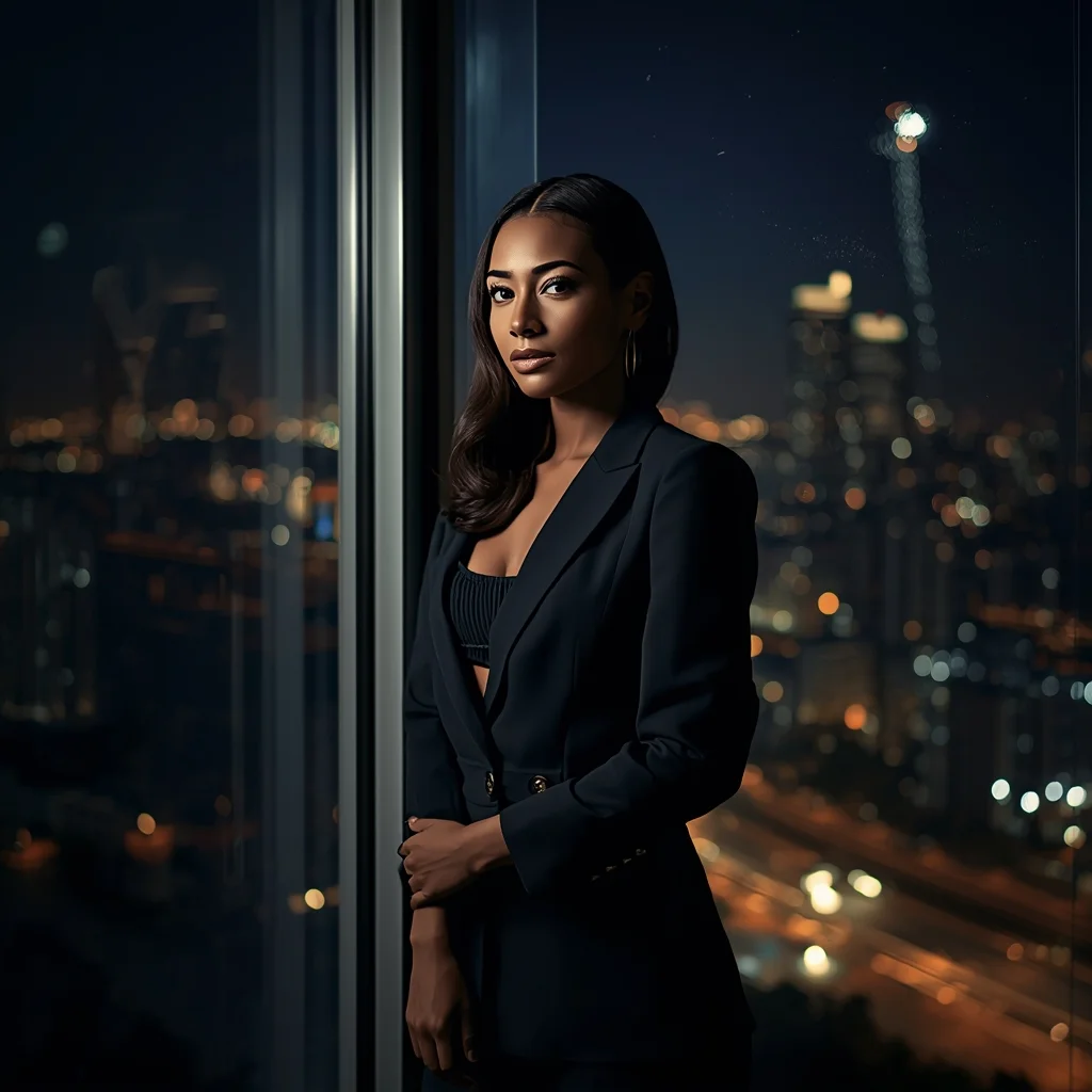 Night City Lights Portrait Girl – Luxe Influencer Look | Copy Paste Ai Prompt