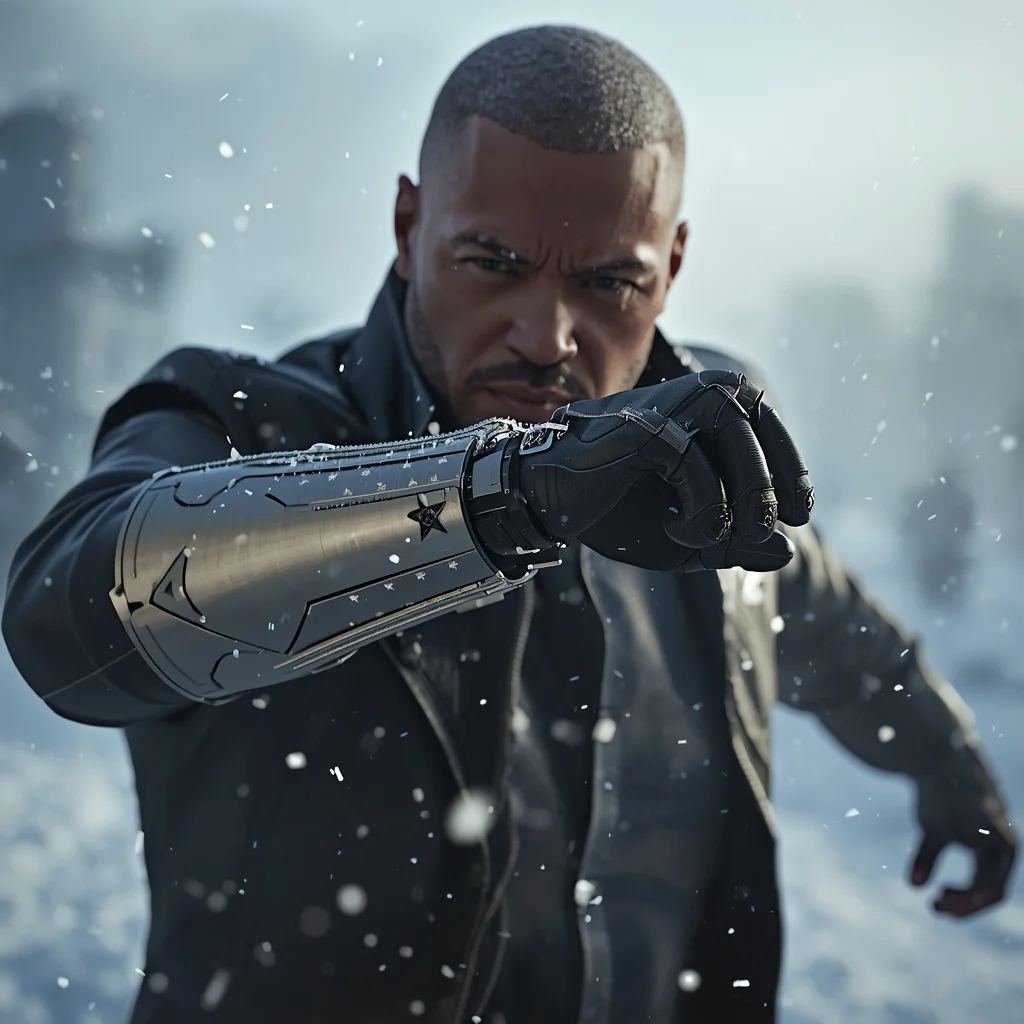 Winter Soldier Cybernetic Arm Close Combat Scene | Festive Prompt